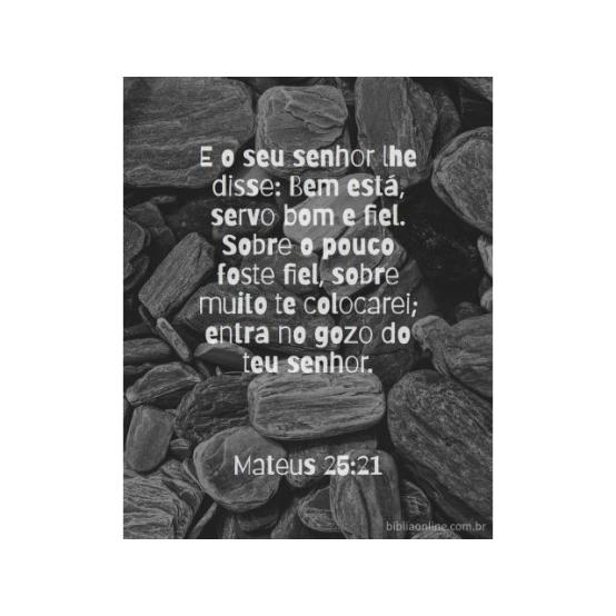 Deus recompensa a fidelidade
