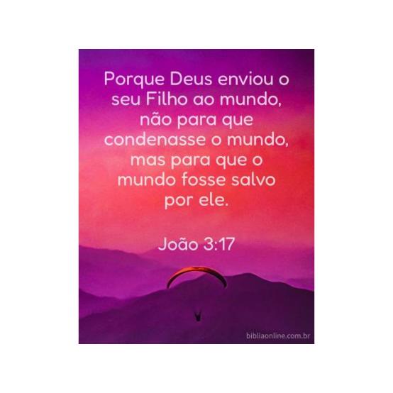 Não para condenar, mas para salvar