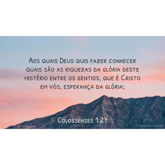 Cristo em mim, a esperança da glória
