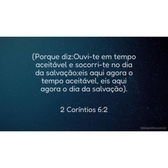 Hoje é o dia da salvação