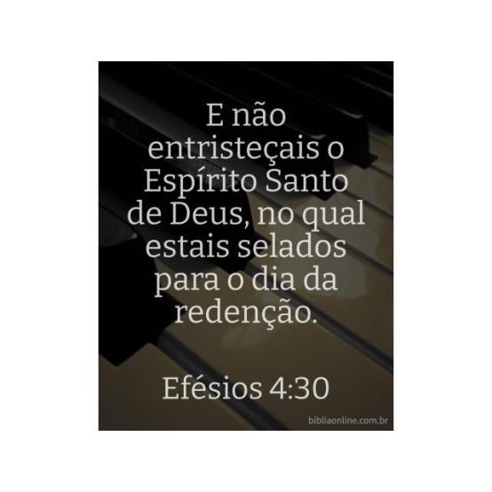Não entristecer o Espírito