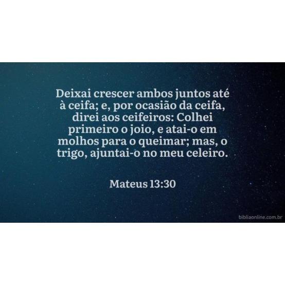 “Deixai-os crescer juntos”