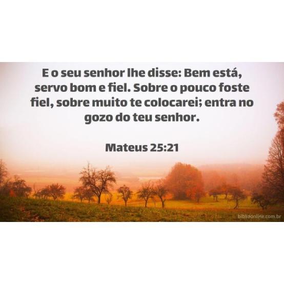 Deus recompensa a fidelidade